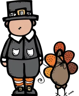 🍂 9bb832d9 Thanksgiving, Pèlerin, Dinde, Dessin animé, Fête, Célébration, Automne whatsapp sticker