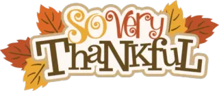 🍂 d53f091e So Very Thankful reconnaissant, Action de grâce, automne, automne, feuilles, tellement whatsapp sticker