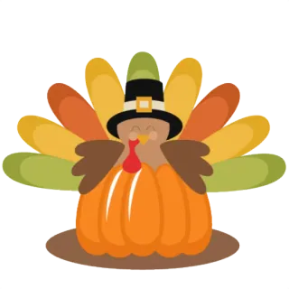 🍂 fcc1e536 dinde, thanksgiving, citrouille, automne, récolte, automne, fête, vacances whatsapp sticker