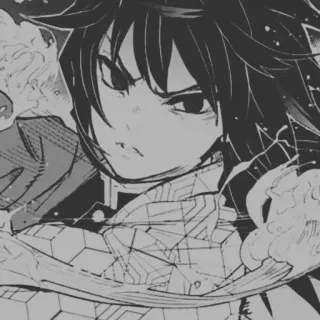 ⚠ 522ef4b4 Giyu Tomioka Demon Slayer アニメ, マンガ, 鬼滅の刃, 冨岡義勇 telegram sticker