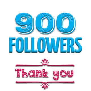 😍 c3892678 900 FOLLOWERS Thank you Follower, Celebrazione, Traguardo, Social media telegram sticker