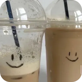 🍽 40800664 饮料, 咖啡, 冰咖啡, 饮品, 咖啡馆, 笑脸, 杯子 telegram sticker