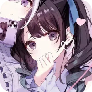 💇 693417cb 动漫, 漫画, 可爱, 卡哇伊, 插画, 艺术作品, 女孩, 卡通 telegram sticker