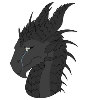😢 367d298f dragón, triste, llorando, lágrimas, fantasía, animal telegram sticker