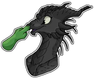 👉 4af85732 dragón, criatura, mítico, fantasía, dibujos animados, arte telegram sticker