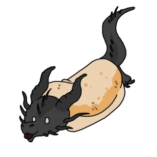 🌯 6400f5ff dragón, criatura, fantasía, monstruo, pan, comida, burrito, sándwich, humor telegram sticker