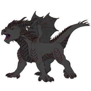 😡 71a6fed9 dragón, fantasía, monstruo, reptil, criatura mítica, ilustración, animal telegram sticker
