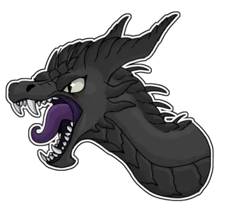 😡 8fa8f708 dragón, monstruo, reptil, fantasía, criatura, mítico, animal telegram sticker