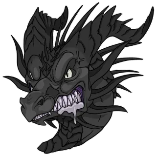 🤬 aa151538 dragón, fantasía, criatura, monstruo, escamas, dientes telegram sticker