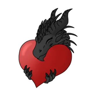 ❤️ c64325a2 dragón, corazón, amor, fantasía, criatura, lindo telegram sticker