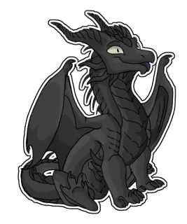 😛 eaccbfba dragón, fantasía, criatura, dibujos animados, mítico, animal telegram sticker