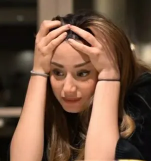 😐 08ed0183 Frau, Frustration, Stress, Angst, emotional, verärgert, besorgt telegram sticker