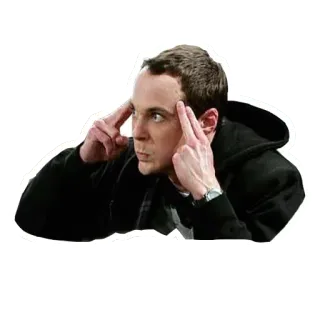 ๐ 2604597e Sheldon Cooper The Big Bang Theory sheldon, big bang theory, thinking, sitcom, jim parsons telegram sticker