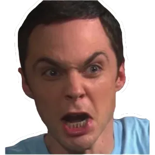 ๐ก 4bed7bfd Sheldon Cooper The Big Bang Theory angry, tv, sitcom, frustrated, irritated, big bang theory telegram sticker