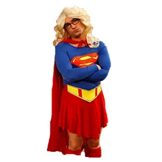 ๐ a8889423 Leonard Hofstadter The Big Bang Theory superman, supergirl, leonard, crossdressing, halloween telegram sticker
