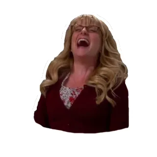 ๐ eeee0145 Bernadette Rostenkowski The Big Bang Theory bernadette, laughing, big bang theory, tv show, comedy telegram sticker