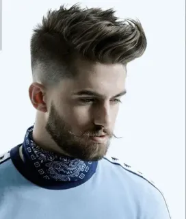 📎 316f561b đàn ông, kiểu tóc, râu, chân dung, nam, thời trang, phong cách telegram sticker