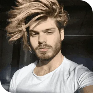 📎 3a3a15fd người đàn ông, tóc, râu, chân dung, người, nam, người mẫu telegram sticker