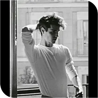 📎 8222080c đàn ông, chân dung, nam, người mẫu, trắng đen telegram sticker