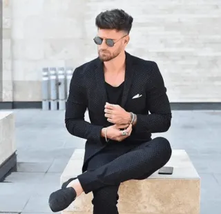 📎 aceb6051 đàn ông, thời trang, phong cách, áo vest, kính râm, người mẫu telegram sticker