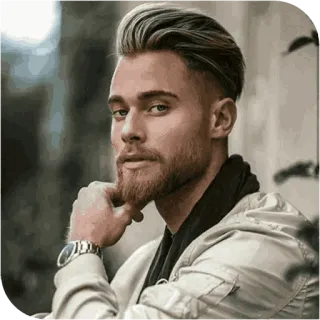 📎 f4f2c77d người đàn ông, râu, tóc, chân dung, đẹp trai, phong cách, thời trang telegram sticker