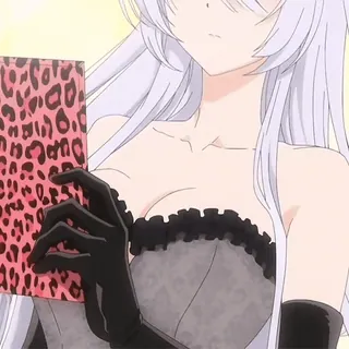 🤍 c4422cdd Anime Mädchen, Leopardenmuster, Handschuhe, lange Haare, Anime, Frau, Porträt, Brustbild telegram sticker