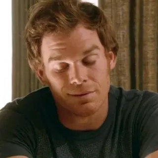 😌 d2eff376 Dexter Morgan Dexter Michael C. Hall, serial killer, tecnico forense, analista di macchie di sangue telegram sticker