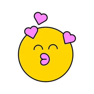 💔 47961a79 絵文字, キス, ハート, 愛, 可愛い, 黄色 telegram sticker