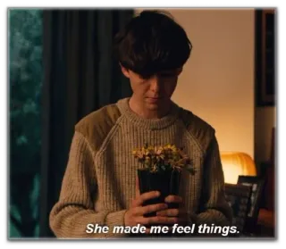 🥰 a6fc1f70 She made me feel things. cảm xúc, cảm xúc, hoa, nỗi buồn telegram sticker