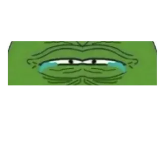 😂 0bffc62c Pepe the Frog pepe, frog, sad, meme, crying, internet meme telegram sticker