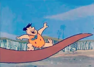 💃 004e1893 Fred Flintstone The Flintstones мультфильм, персонаж, Фред Флинстоун, Флинстоуны, мультипликационный, классика, телешоу telegram sticker