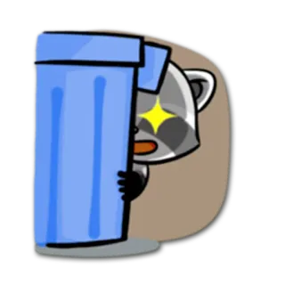 😨 156b068e raton laveur, dessin animé, regard, animal, illustration telegram sticker