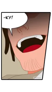 ✌️ 31035ce9 -KY! scream, anime, man, shout, angry, korean telegram sticker