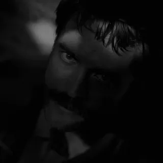 😈 49cf0323 man, mustache, portrait, black and white, face, eyes whatsapp sticker