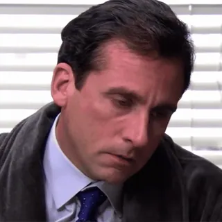 😒 4c6147f8 Michael Scott The Office Michael Scott, The Office, Komedi, Acara TV, Steve Carell, NBC telegram sticker