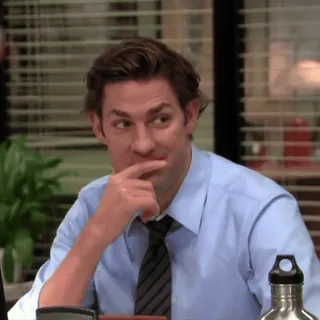 👍 a9c33ffa Jim Halpert The Office kantor, acara tv, komedi, karakter, lucu, pria, John Krasinski telegram sticker