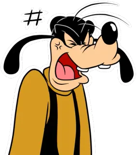 😡 06be343c Goofy dibujos animados, Disney, enfadado, tonto telegram sticker