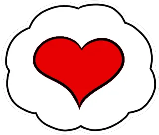 ❤ 4ae9d94e corazón, amor, pegatina, rojo telegram sticker