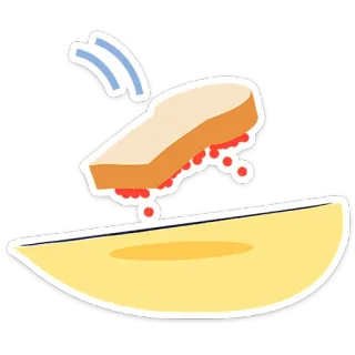 🍞 2bc96f4f sandwich, nourriture, pain, confiture, dessin animé, toast telegram sticker