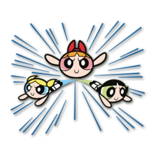 👊 894da8d5 Powerpuff Girls kartun, perempuan, Powerpuff Girls, Bubbles, Blossom, Buttercup whatsapp sticker