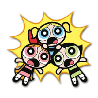 😟 f27fc631 Powerpuff Girls The Powerpuff Girls Kartun, Anak perempuan, Superhero, Townsville whatsapp sticker