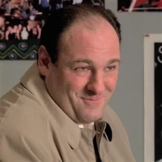 π 16b16112 Tony Soprano The Sopranos crime boss, mafia, tv show, new jersey, mobster whatsapp sticker