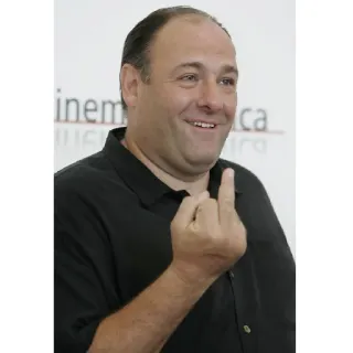 π 93733b70 Tony Soprano The Sopranos middle finger, gesture, actor, portrait, tv show whatsapp sticker