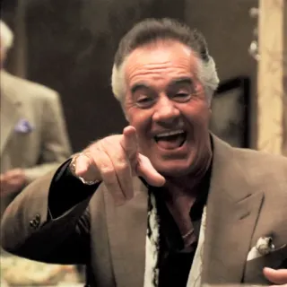 π bb489b96 Paulie Walnuts The Sopranos mafia, tv show, crime, pointing, gangster whatsapp sticker