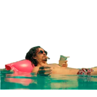 👑 0aa90f31 zwembad, ontspanning, sigaret, zomer, zonnebril, drankje telegram sticker