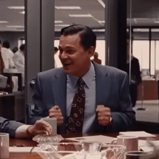 🥳 2bf203e0 bersemangat, gembira, merayakan, sukses, pria, kantor, bisnis whatsapp sticker