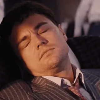 🥱 38b69ede Leonardo DiCaprio aktor, tidur, lelah, pria whatsapp sticker