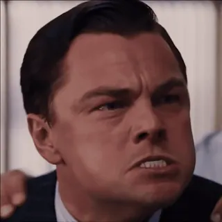 😬 6e409fc1 Leonardo DiCaprio aktor, meme, ekspresi, marah whatsapp sticker