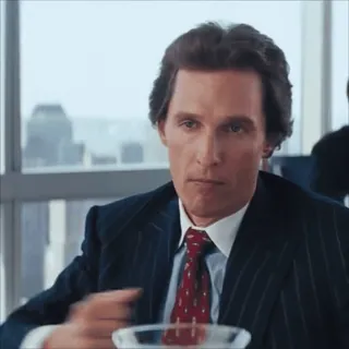 🕺 d9f187d1 Matthew McConaughey The Wolf of Wall Street matthew mcconaughey, aktor, film, keuangan, bisnis whatsapp sticker