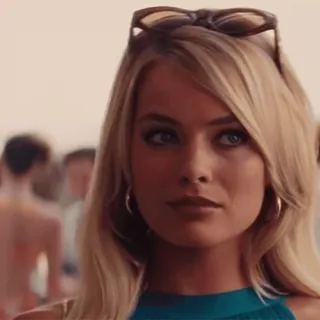 😋 e491b717 Margot Robbie The Wolf of Wall Street aktris, pirang, film, potret, retro whatsapp sticker